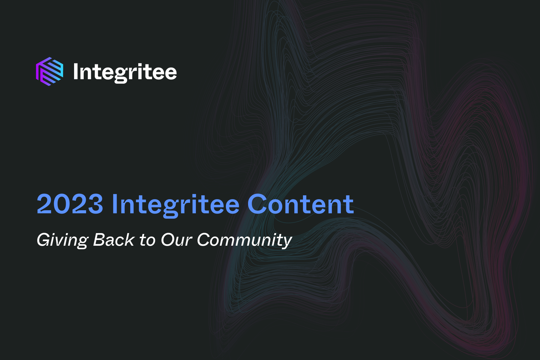 2023 Integritee Content: Giving Back to Our Community