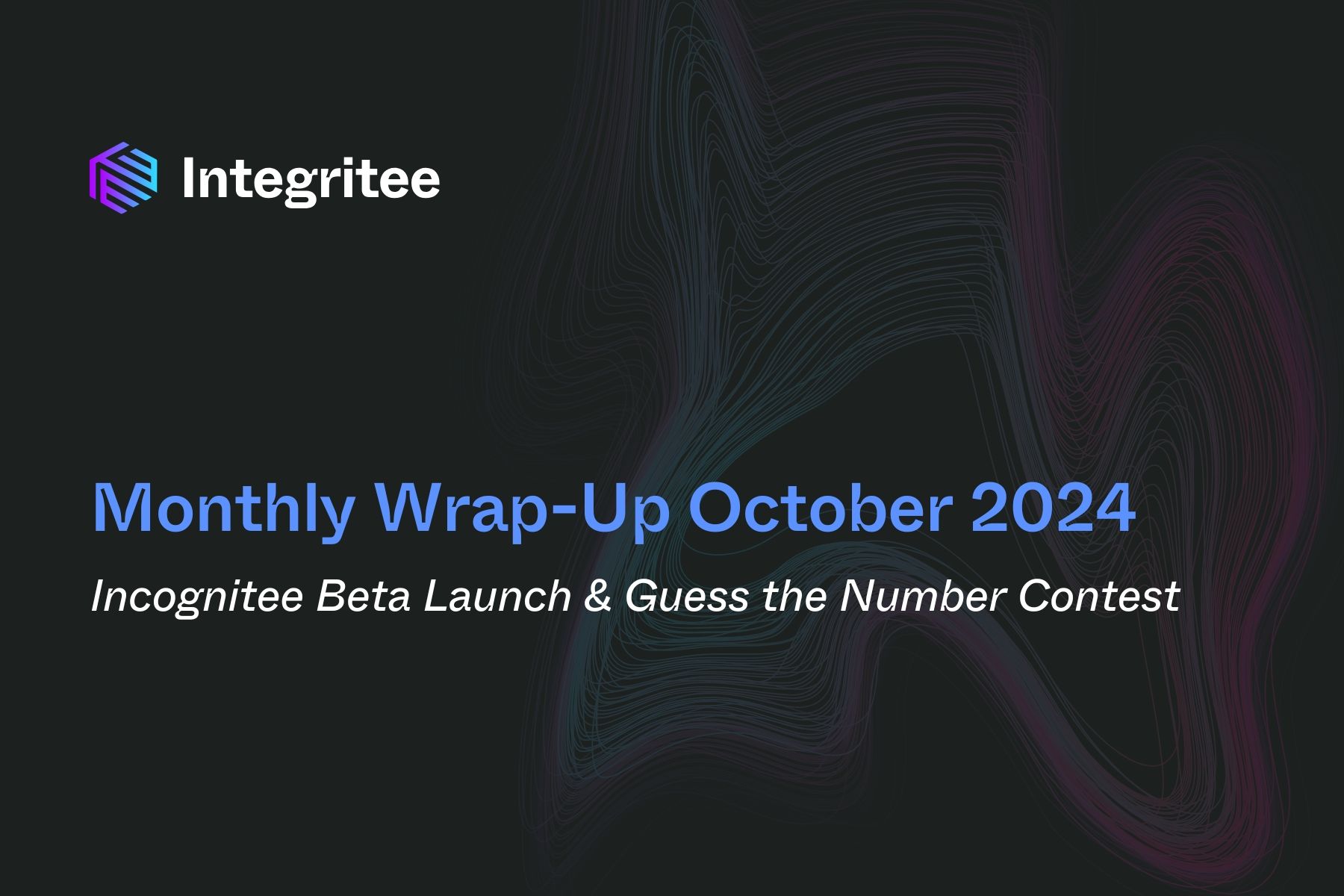 Monthly Wrap-Up October 2024: Incognitee Beta Launch & Guess the Number Contest